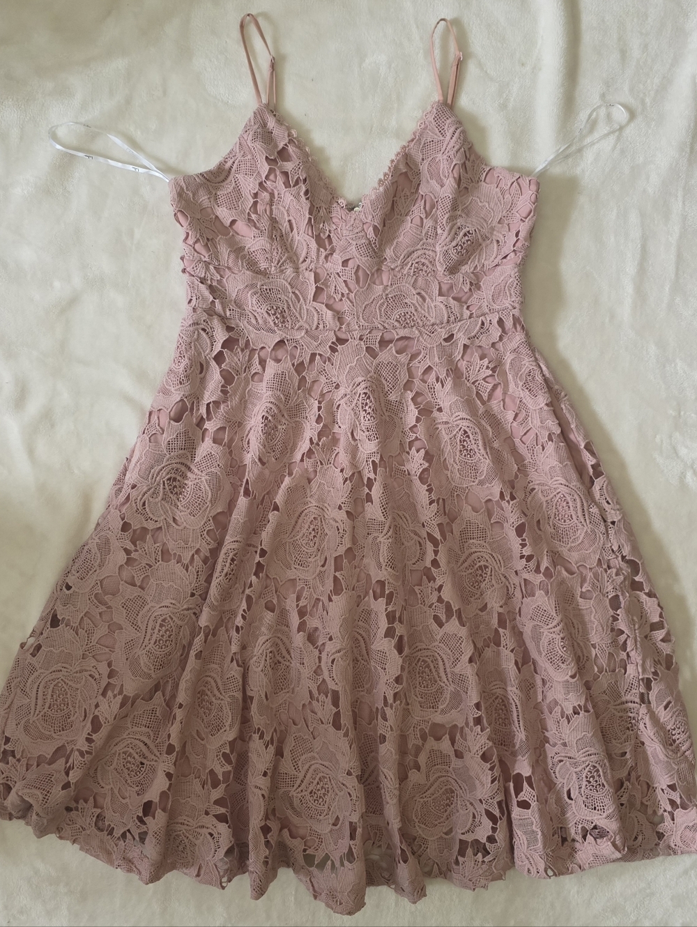 Lulu's Nora Lee Dress Dusty Pink Size Large
